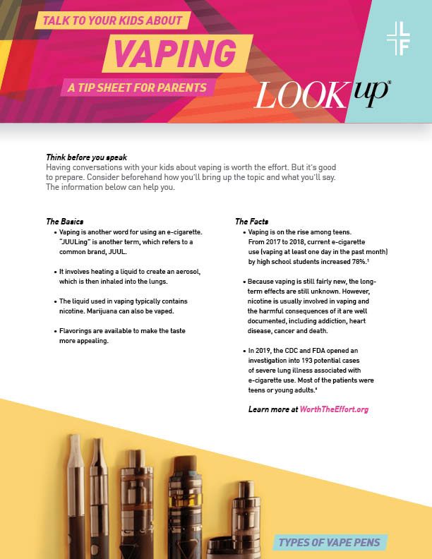 Talk to your teen about Vaping